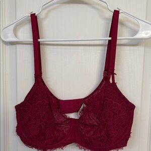 Victoria's Secret Deep Red Lace Bra